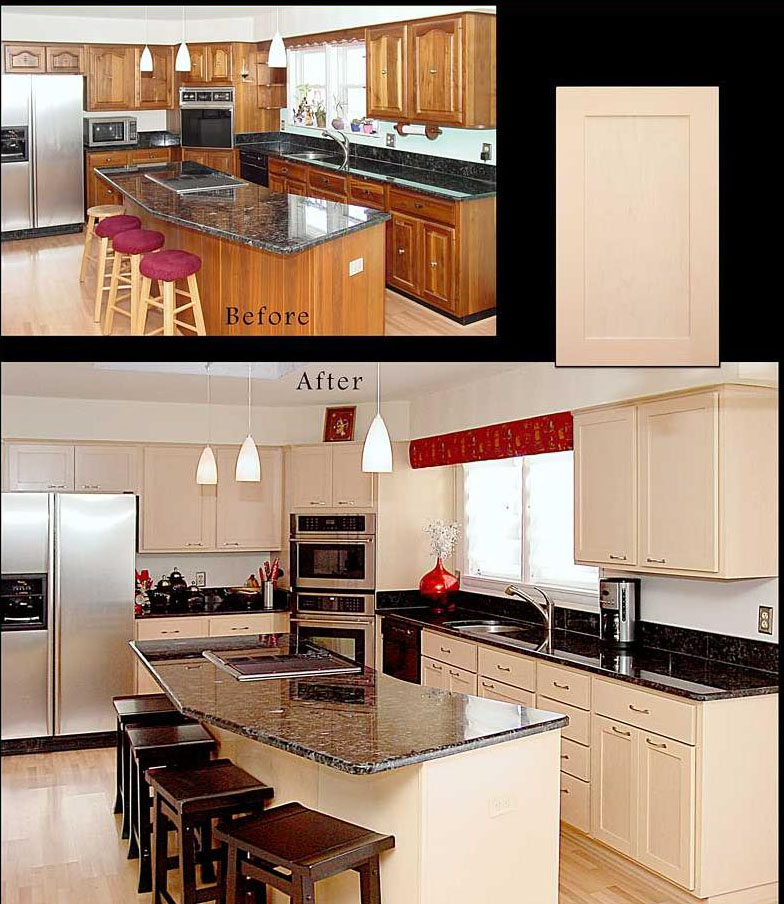 Cabinet Reface Pictures Before and After Pictures