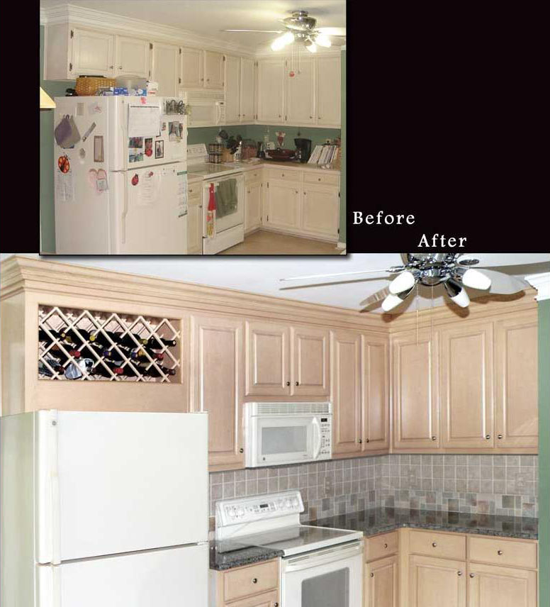 Kitchen Cabinet Refacing Before and After Pictures